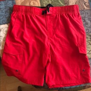 ZeroXposur Red Swim Shorts